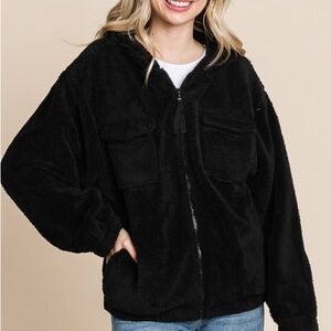 Women's Black Fleece Jacket